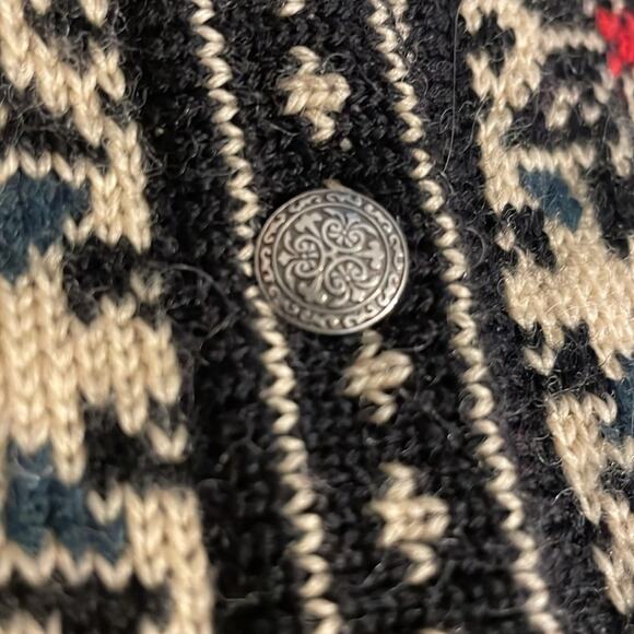 Jones New York Sport Wool‎ Arctic Pattern Button Cardigan Size Medium - Picture 6 of 7